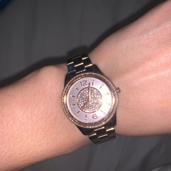 Rose gold Michael kors watch